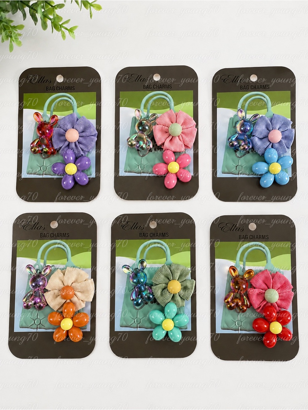 Ellas Assorted Bag Charms 6/$25